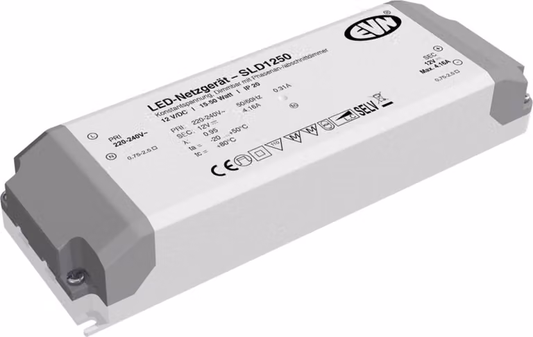 Alimentatore LED 12V/DC 15-50W IP20 - Controller LED SLD1250