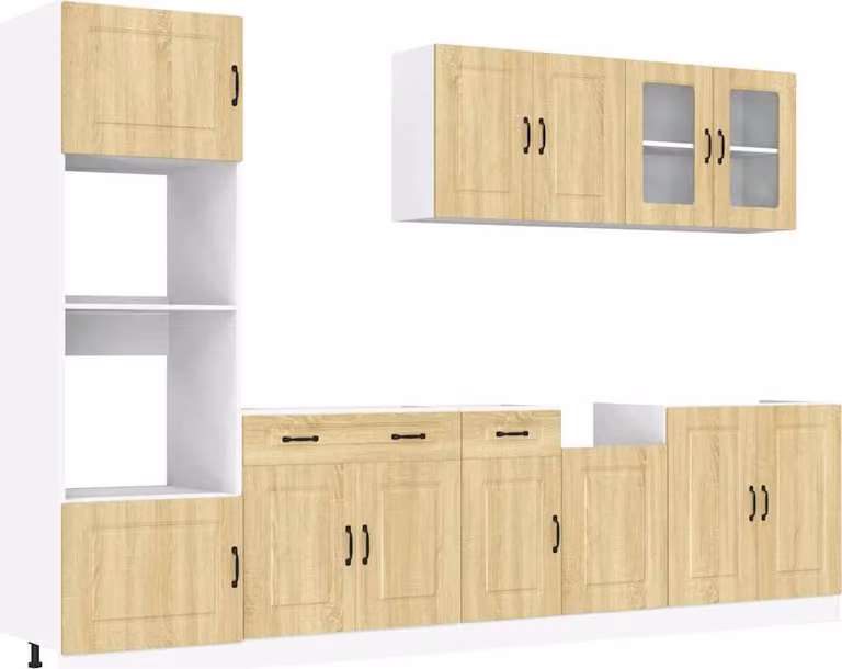 Set Mobili da Cucina 7 pz Kalmar Rovere Sonoma in Truciolato