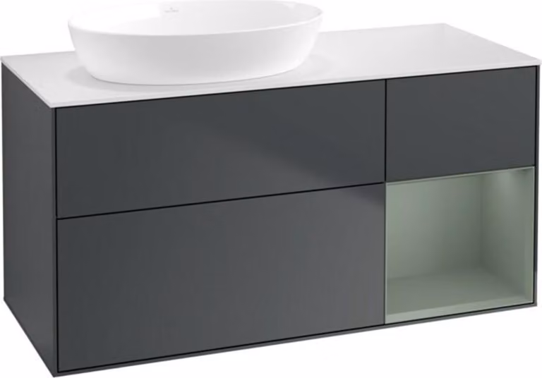 V&B mobile da parete Finion 120cm, Pl w m, Rg Ol m Lac, md bl. m Lac