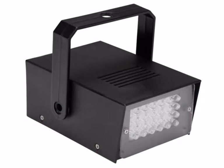 Mini strobo a LED bianco - 24 LED - Funzionamento a batteria
