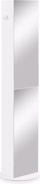 Colonna da bagno Minimal con specchio e ripiani girevoli bianco L/P/H: 36 x 36 x 171 cm