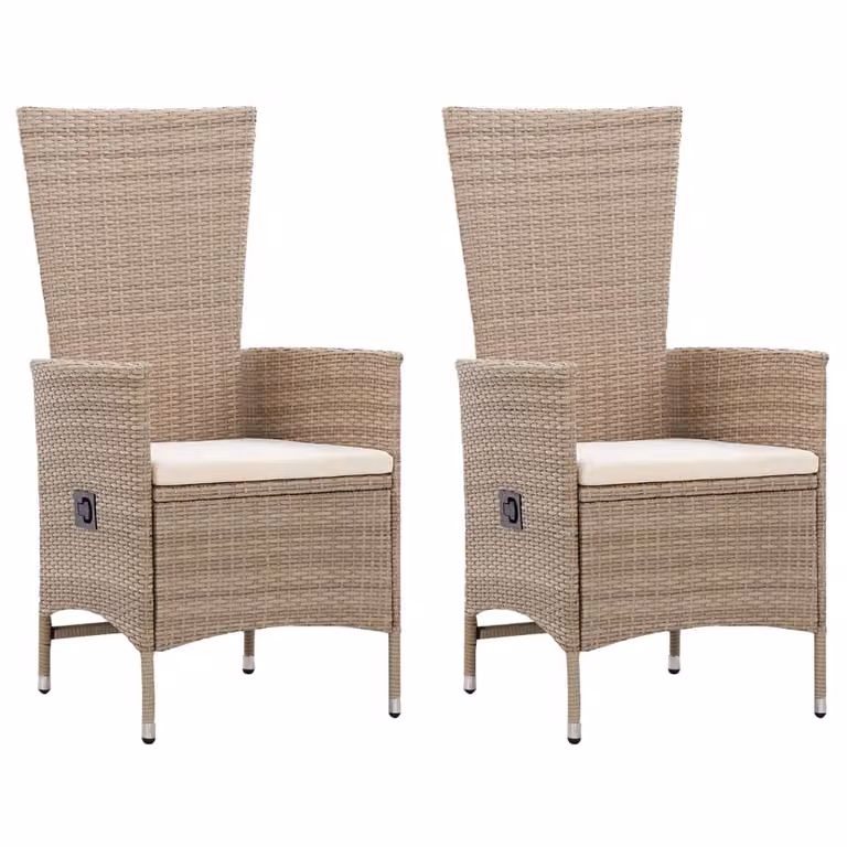 vidaXL Set da pranzo da giardino 3 pezzi Beige