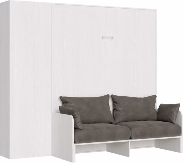 Letto contenitore a scomparsa Itamoby modello Kentaro Bianco con colonna, misura 160x200 cm