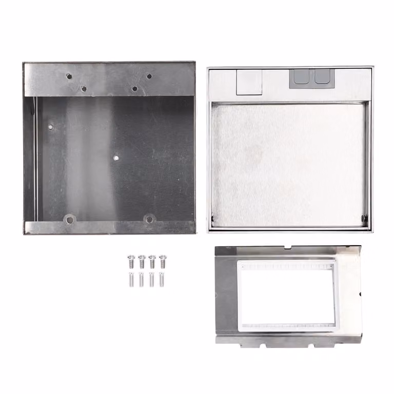 Presa di corrente da incasso a pavimento - Presa di corrente a 2 vie con USB e tipo C, impermeabile, scatola in acciaio inox, presa di corrente da incasso a scomparsa per montaggio a pavimento