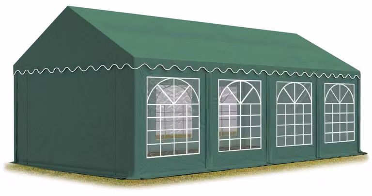 TOOLPORT Tendone per feste 4x8 m PVC verde scuro 100% impermeabile Tendone da esterno Tenda party