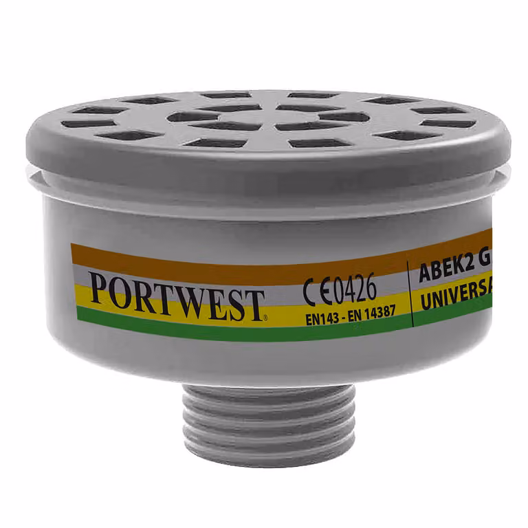 Portwest P926 ABEK2 filtro gas per uso universale Nero