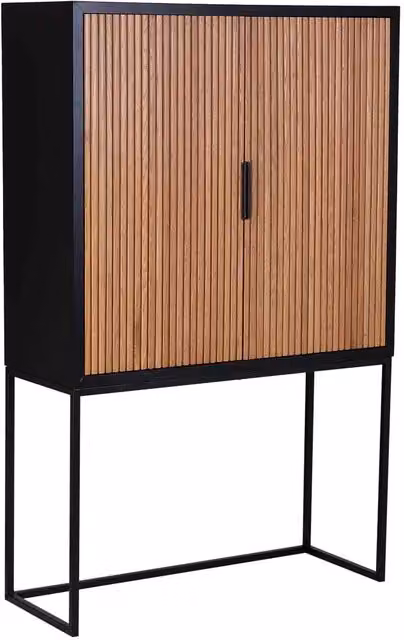 Armadio 2 ante in legno e metallo 100x40x160h cm