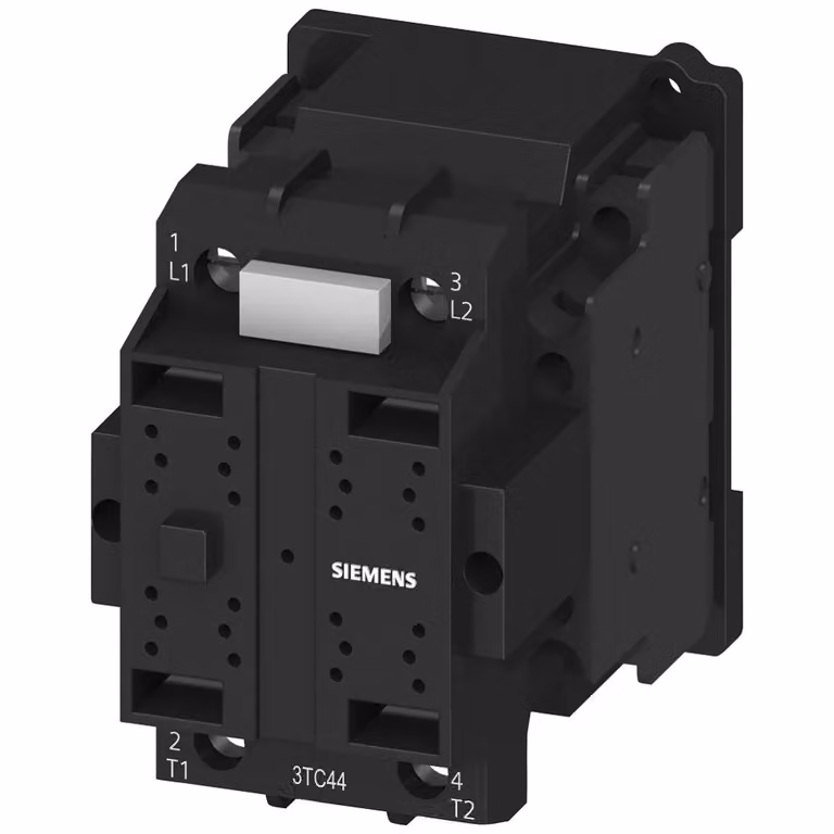 Contattore Siemens tipo Bgr.2, bipolare, CC-3 e 5, 32 A, contatti ausiliari 22 (2 NO + 2 NC), alimentazione CA, 3TC44170BP0