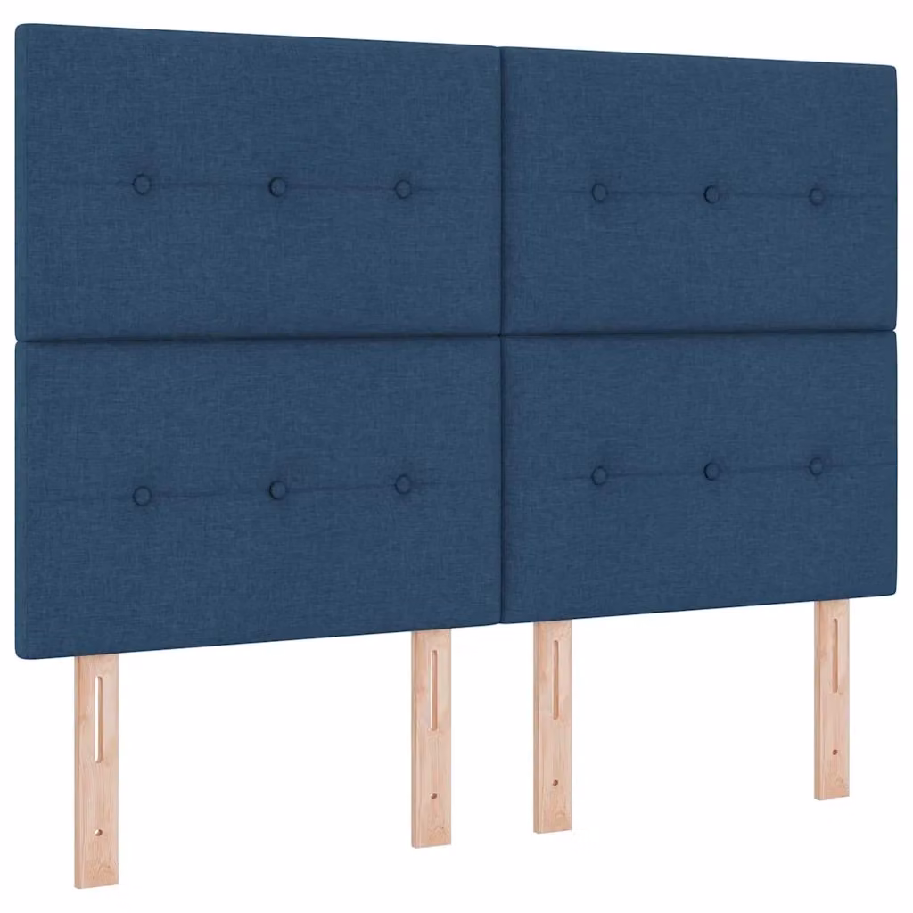 Letto a molle moderno vidaXL in tessuto blu con illuminazione LED sottostante e porta USB, L/P: 160 x 200 cm – 2