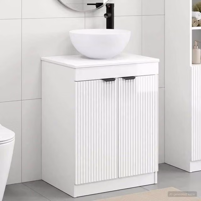 Set di mobili per il bagno Bianco Lucido Legno ingegnerizzato 3404208