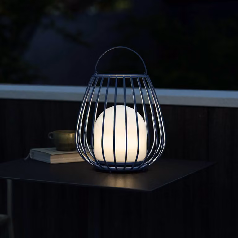 Nordlux Lampada da tavolo LED Jim To-Go, per esterni, blu dimmerabile, Blu, Metallo, Moderno