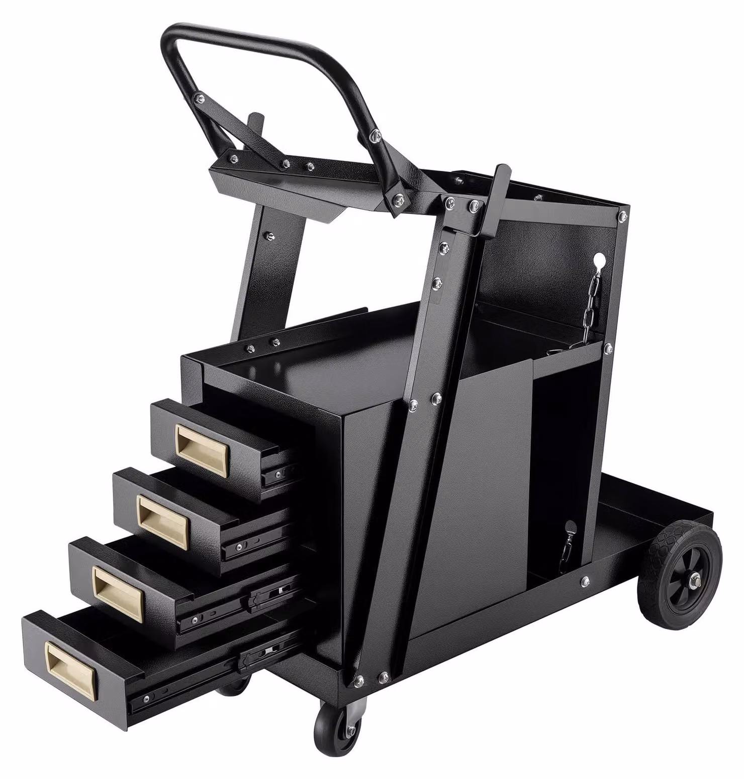 Carrello portattrezzi con 4 cassetti - Carrello portattrezzi in acciaio - Capacità di carico: 100 kg - Mobile e maneggevole