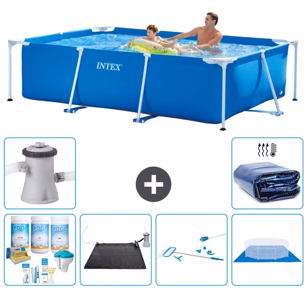 Piscina fuori terra rettangolare - 260x160x65 cm - 7 pezzi - Modello S20032