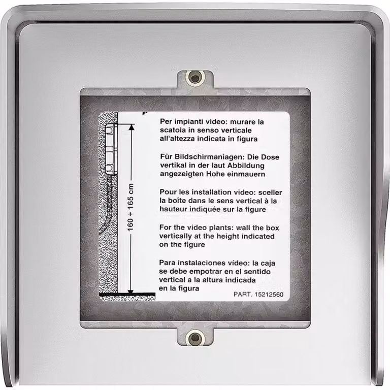 Scatola AP interamente in metallo, 1 modulo - Telaio di montaggio per posto esterno 1 unità 350611