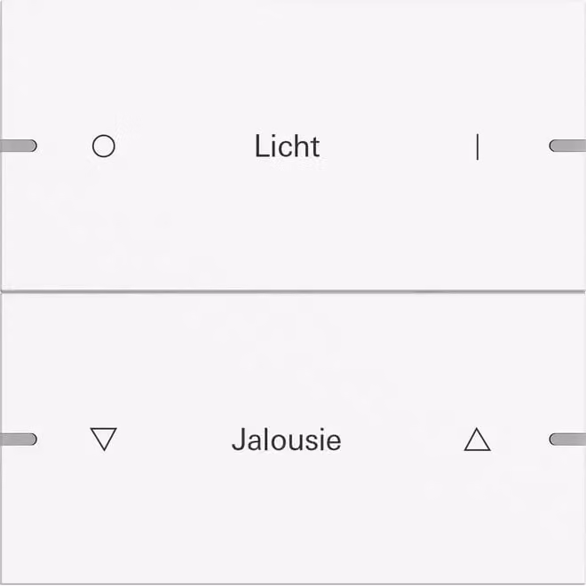 Set di pulsanti a bilanciere Gira 2f con sensori a sfioramento individuali, 4,95, alluminio bianco puro (laccato), 5032927