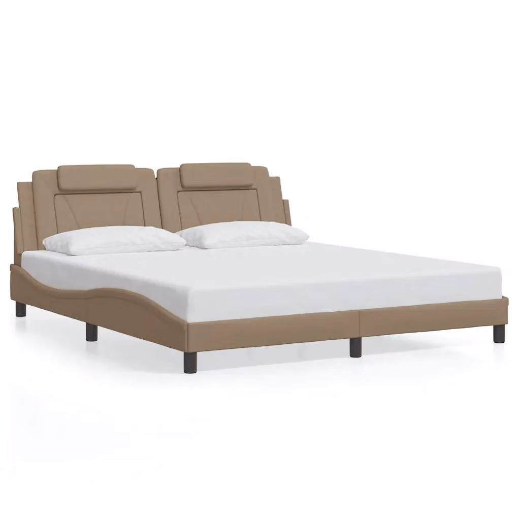 Giroletto Viana vidaXL in similpelle color cappuccino senza materasso L/P: 180 x 200 cm – 2