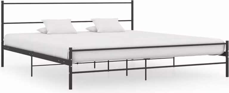 The Living Store Struttura letto in metallo nero 180×200 cm