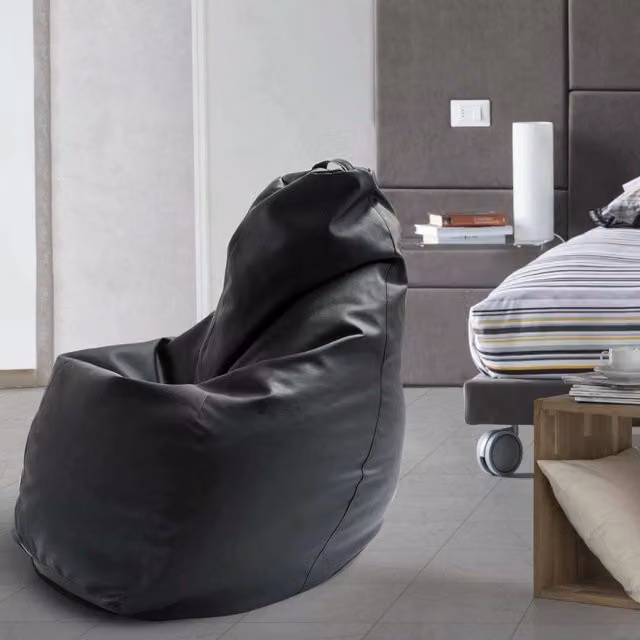 Pouf Asino Talamo Italia in ecopelle nero L: 70 cm, P: 70 cm, H: 110 cm – 1