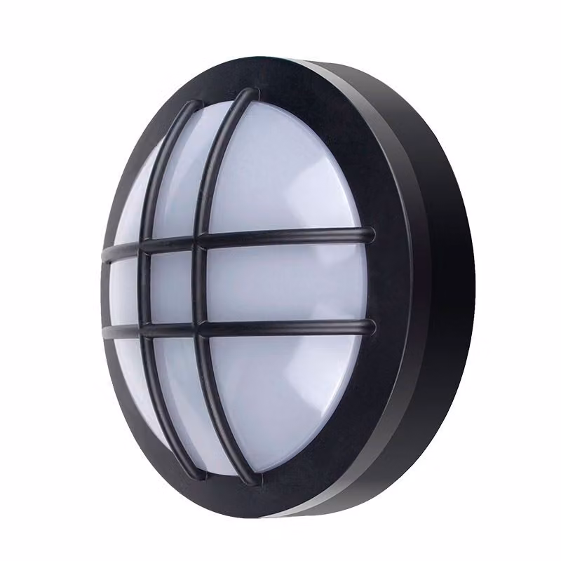 Solight Black LED apparecchio da soffitto/parete rotondo con griglia 13W IP65 WO753
