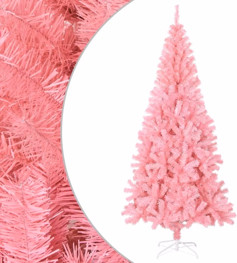Maison Exclusive - Albero di Natale artificiale con supporto, rosa, 240 cm, in PVC