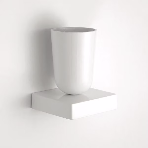 pba 01 Portabicchieri 120x120x130mm con tazza in nylon,