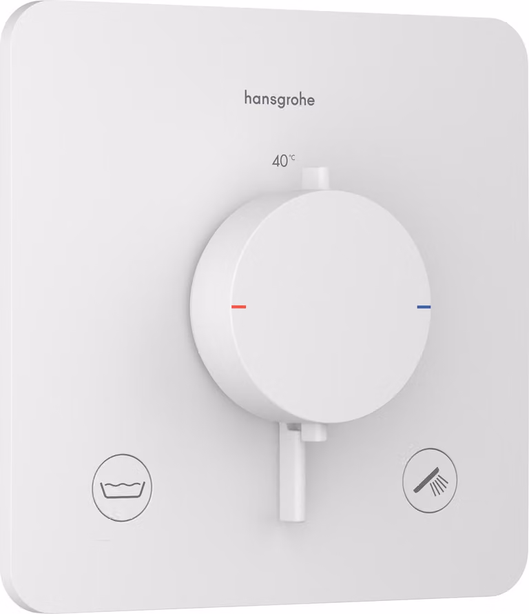 hansgrohe Ecostat Comfort Q Thermostat encastré pour 2 consommateurs avec combinaison de sécurité intégrée, 33717700, 33717700