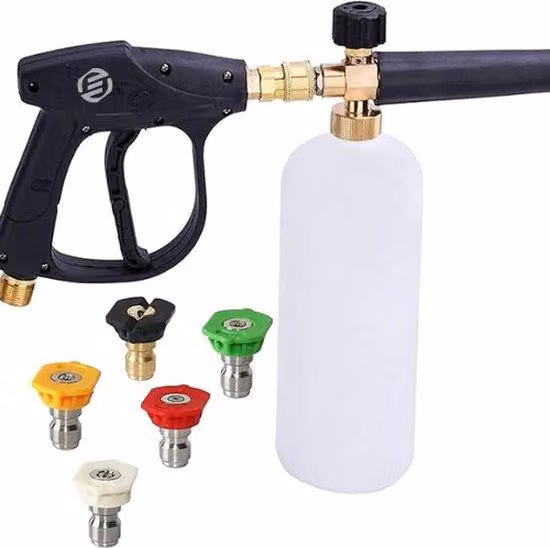 Idropulitrice senza fili per auto, casa e giardino - Idropulitrice a getto d'acqua - 1500 PSI - 4,5 kg - Nero - Universale - per auto, casa e giardino