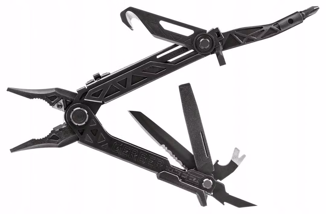 Gerber 30-001425 Center-Drive Black Multi-tool - pinze, nero, acciaio, 14 funzioni, custodia