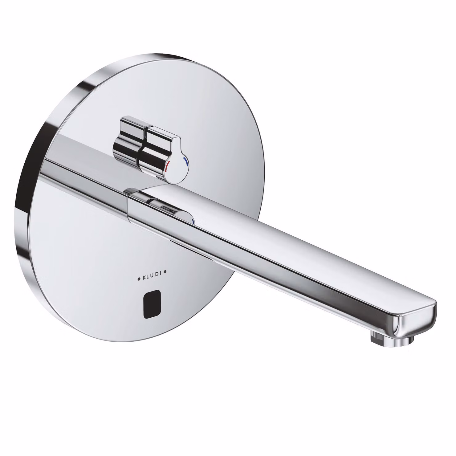 KLUDI ZENTA SL E Robinetterie de lavabo électronique, saillie 240mm, rosace ronde, 5 l/min, alimentation électrique ou par pile, chrome, 3840105, 3840105