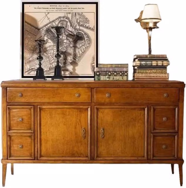Madia credenza in legno con 2 porte finitura bassano marrone Mobili 2G L/P/H: 150 x 47 x 86 cm – 2