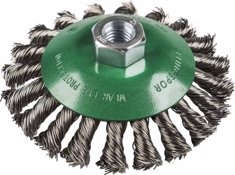 K.spazzola conica 115mm m14 bk600z acciaio inox filo ritorto