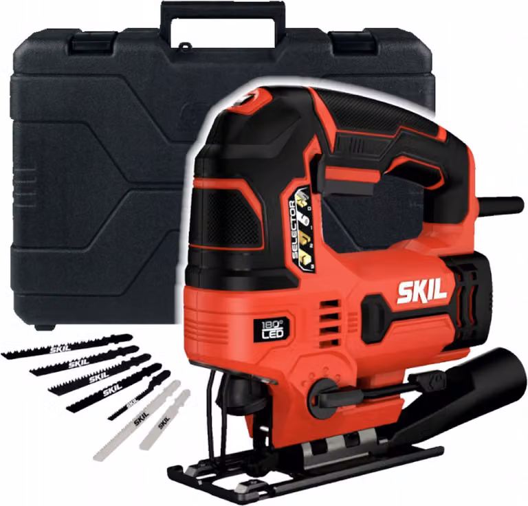 SKIL 4531 GA Stichsäge (680 W, 180° LED-Arbeitsleuchte, Materialauswahlschalter)