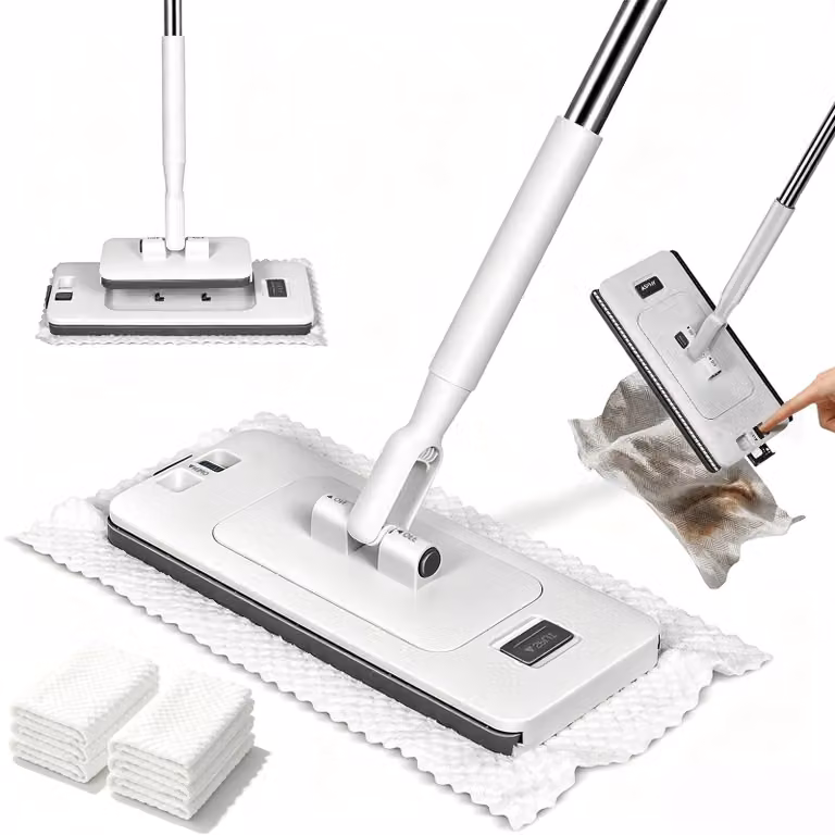 Mocio con sistema di fissaggio, 2-in-1, 120 cm, per pavimenti, pareti e soffitti