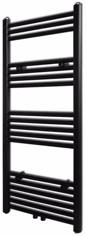 Radiatore ad asciugamano - Radiatore per bagno - 500x1160 mm - Modello in acciaio - Colore: nero opaco - Potenza: 443 W