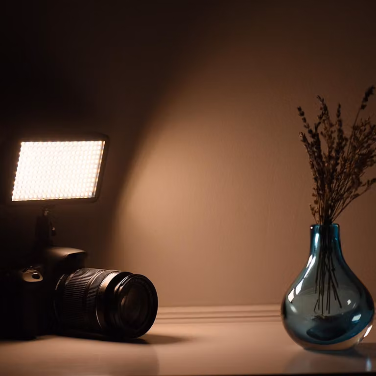 Andoer Lampada LED ultra sottile dimmerabile da 3200 K/6000 K per studio fotografico e video 228 perle per fotocamera DSLR Canon Nikon e videocamera DV