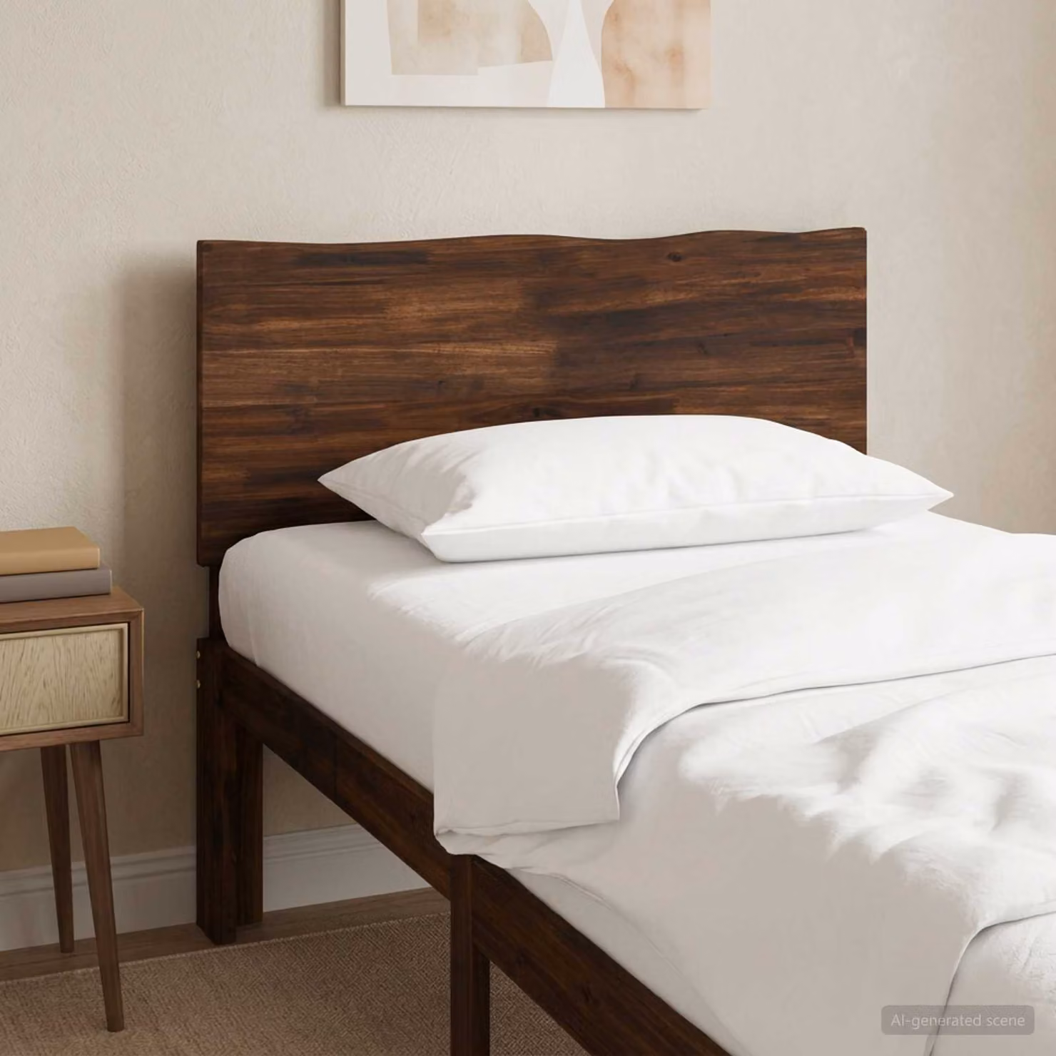 Testiera con bordo vivo vidaXL ROSTOCK in legno massello di acacia, Marrone Scuro, Larghezza: 100 cm