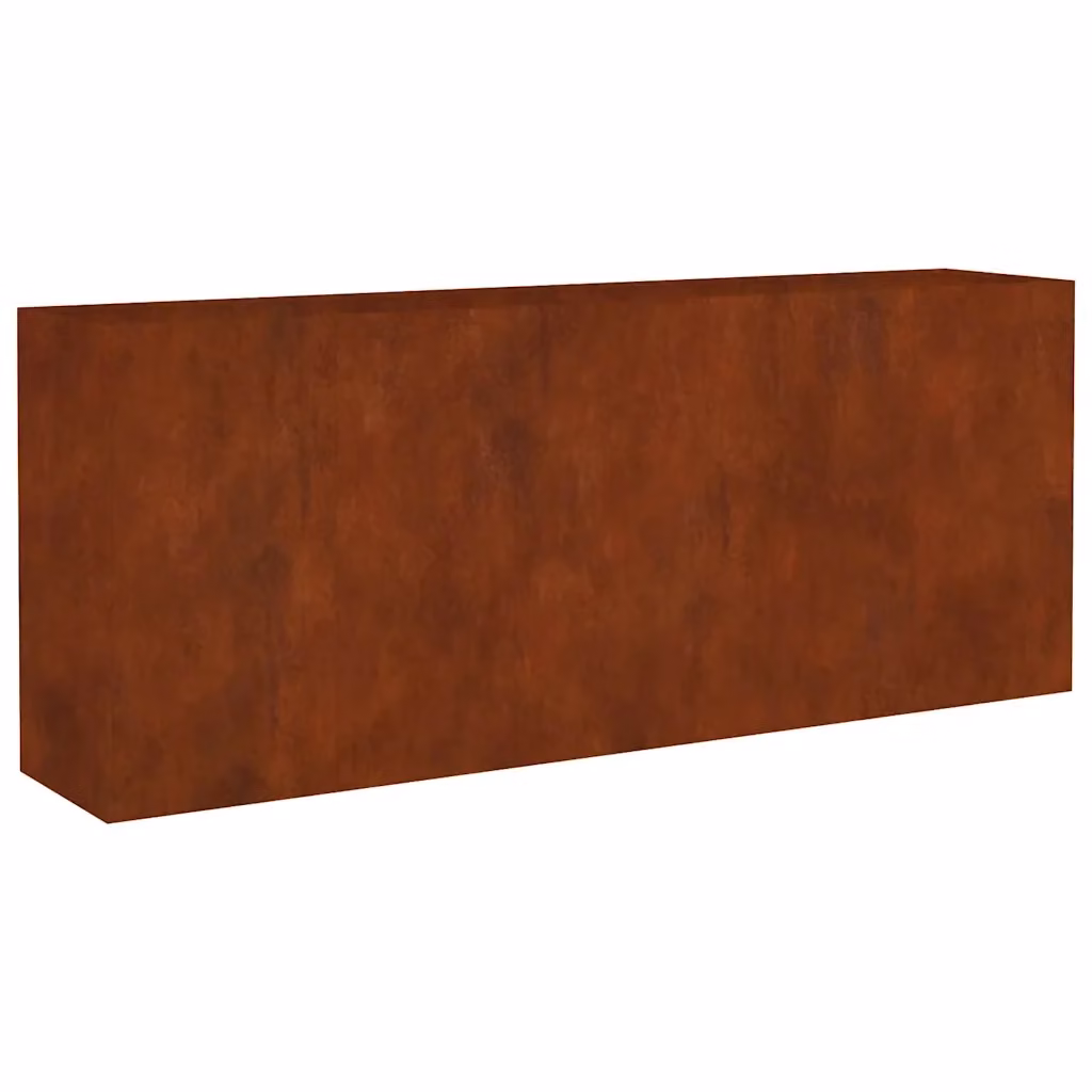 vidaXL Fioriera Rialzata da Giardino in Acciaio Corten Marrone L: 200 cm, P: 40 cm, H: 80 cm – 2