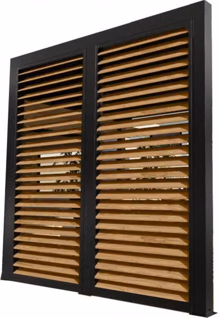 Pannello veneziana in alluminio effetto legno per pergola bioclimatica PERBIV30B colore marrone lato 3 metri