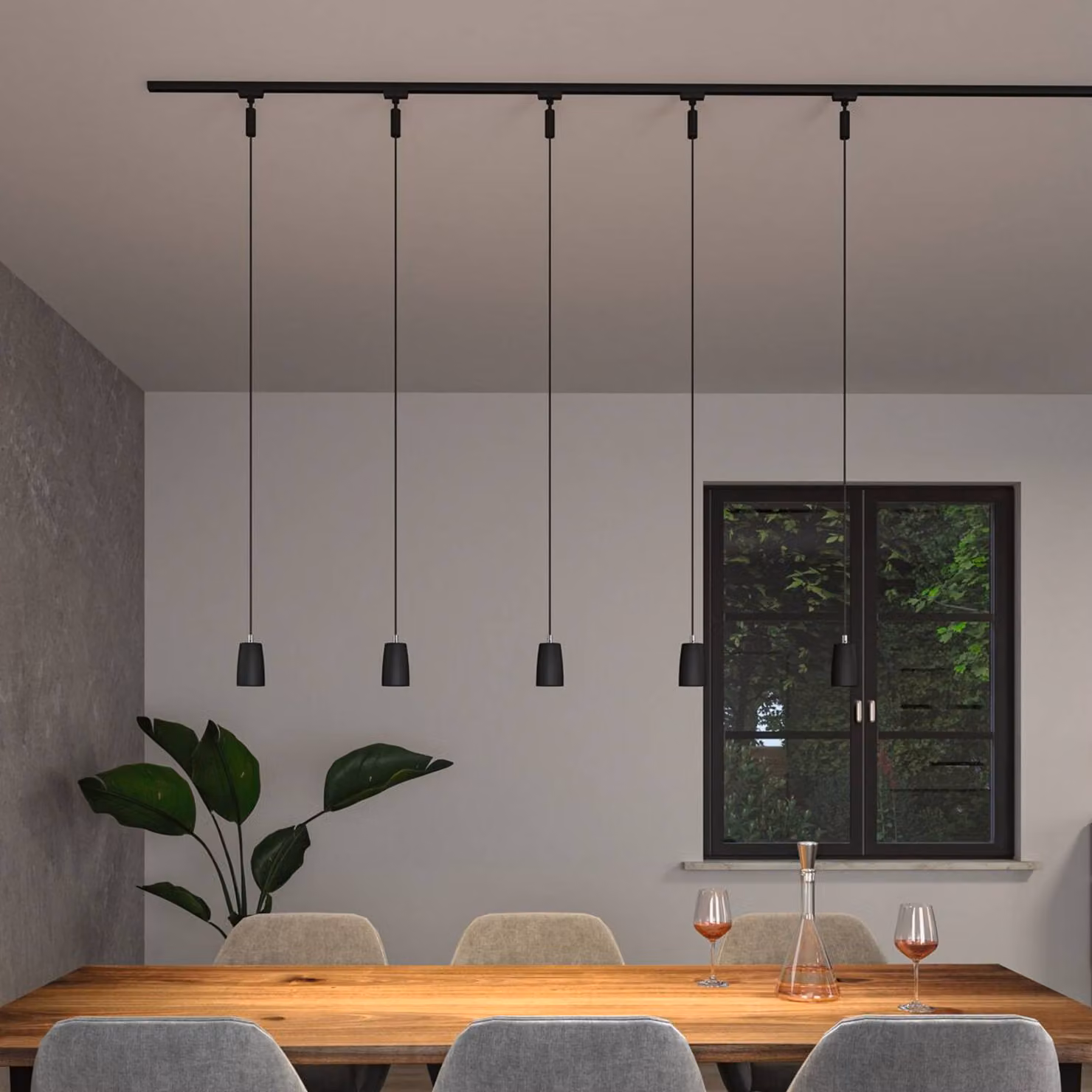 Paulmann URail - Copri lampada a sospensione, nero opaco, GU10 Cover, dimmerabile, Nero, Soggiorno / Sala da pranzo, Plastica, Moderno