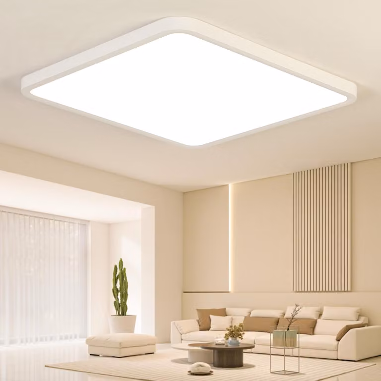 Lampada a soffitto LED, 50 cm, 52 W, 4000K, grado di protezione IP44, forma quadrata