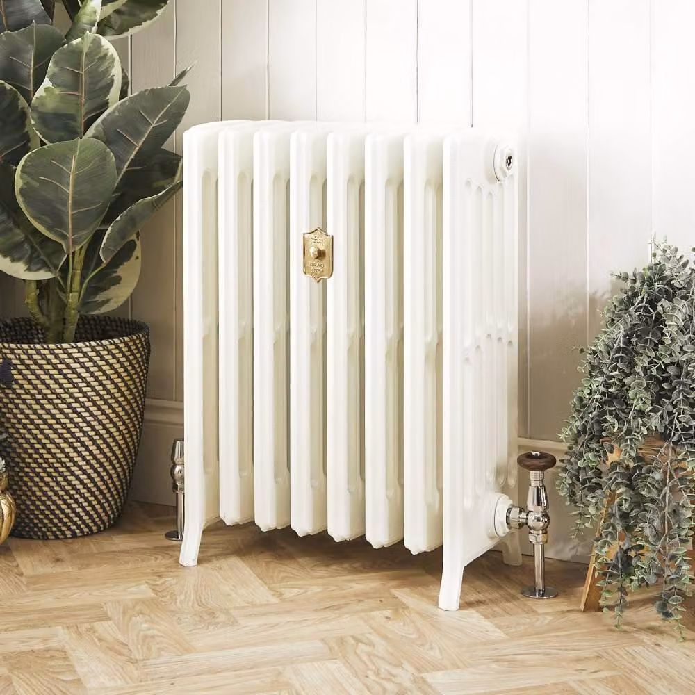 Radiatore Tradizionale in Ghisa - 660mm x 512mm - Bianco Porcellana