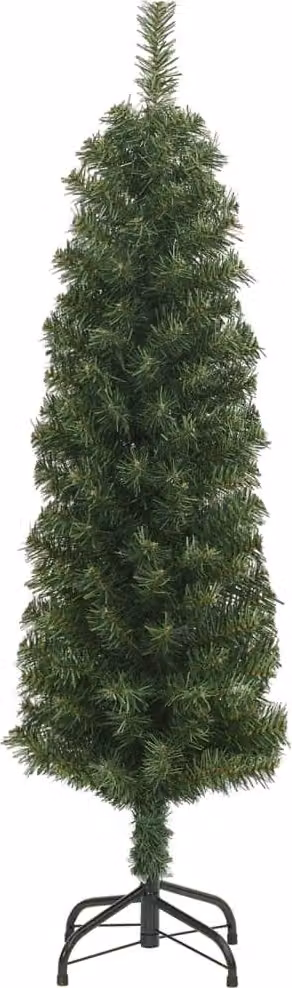 Maison Exclusive - Albero di Natale artificiale slanciato con supporto, verde, 150 cm, in PVC