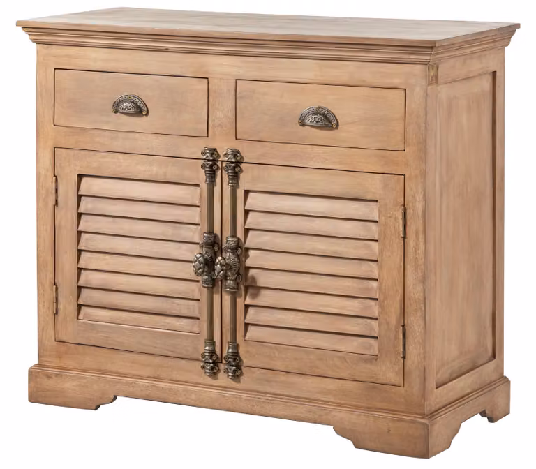 MASSIVMOEBEL24 | Credenza TOULOUSE #07 in Legno di Mango Oliato Beige - 107x45x90