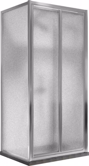 Box Doccia 3 lati 70x75x70 cm 2 Ante Battenti in Cristallo Opaco 4-6mm H198 Fosterberg Maribo Trio