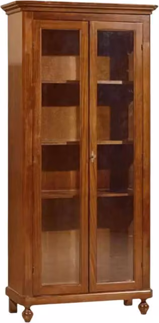 Vetrina in legno 2 porte tinta noce arte povera misura l.90 p.40 h.190 - Mobili 2G