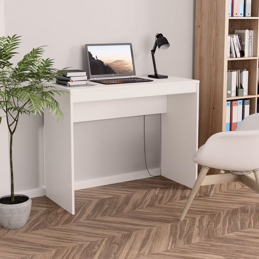 Maison Exclusive - Scrivania bianca 90×40×72 cm Materiale ligneo