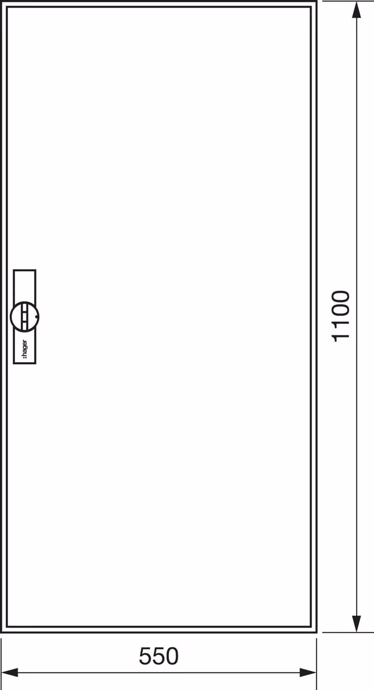 Armadio contatori Hager, universZ 1100x550x160, IP44 ZB32ES
