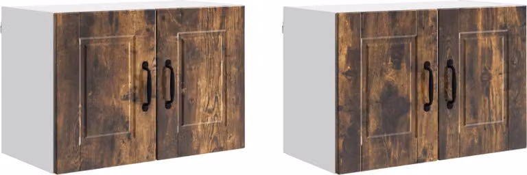 Armadietto a muro PORTO 2 pcs Rovere fumé 60 x 31 x 40 cm
