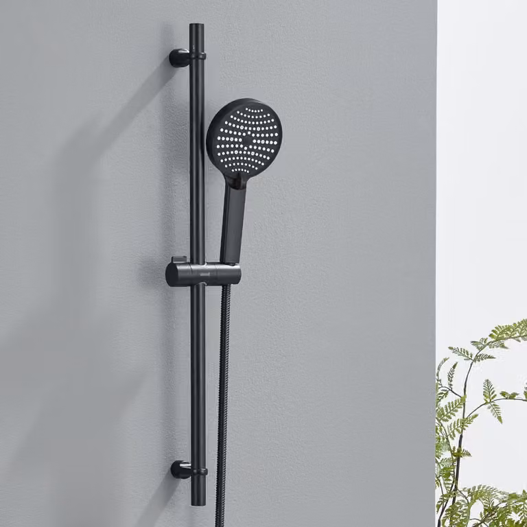 Solidchoice - Colonna doccia 70 cm, nera, senza miscelatore