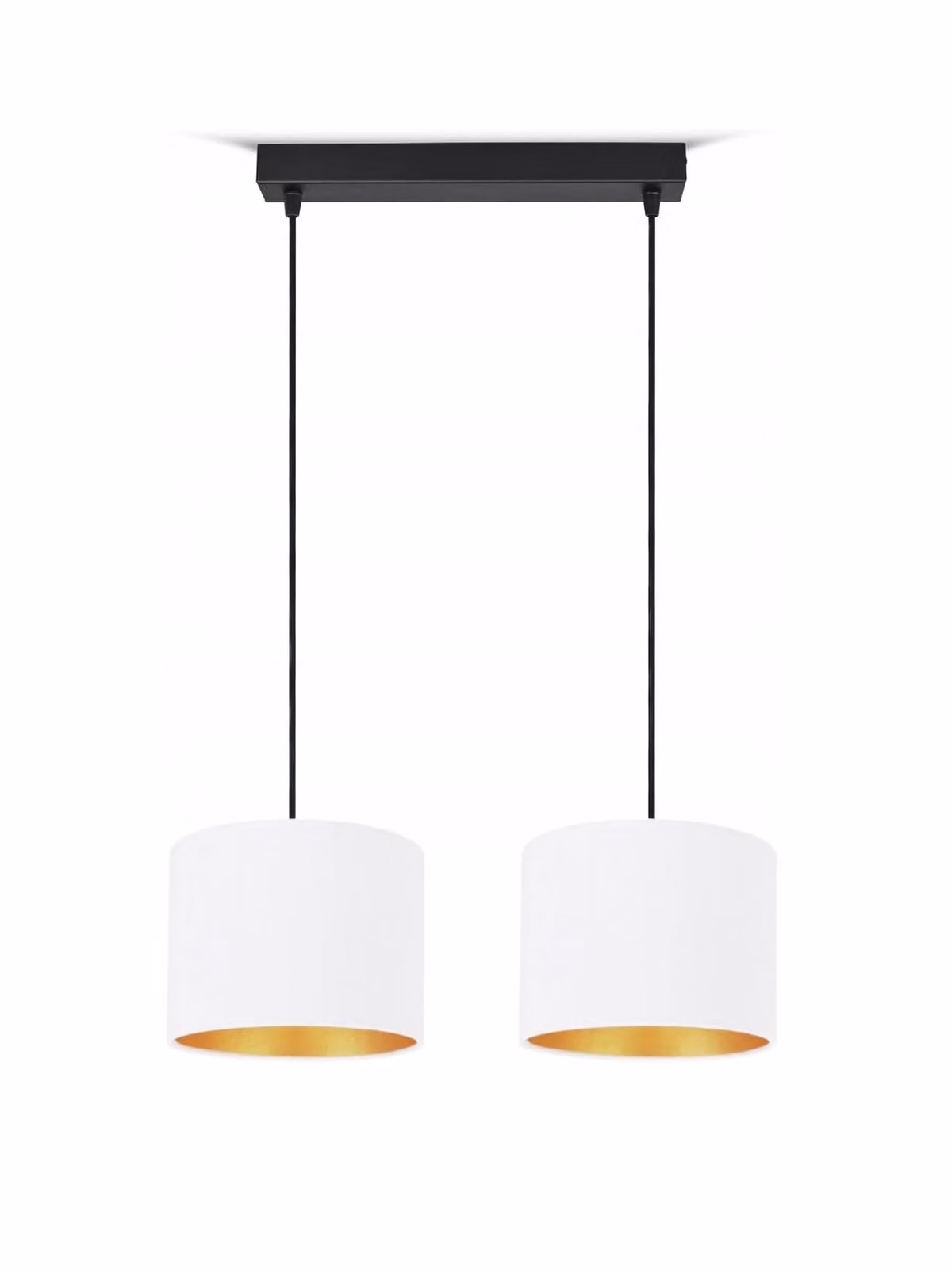 Lampada da soffitto bianca apparecchio velour vintage moderno E27 apparecchio di design a 2 luci N230-H2-W
